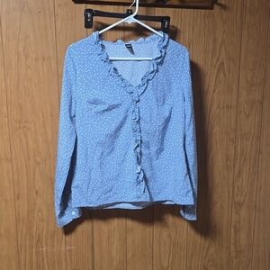 Large Shein Blue Blouse